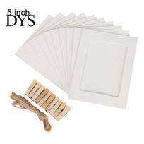 10Pcs/Set Hanging Photo Frame Birthday Party Booth Home Decor Photography Props 5inch balta