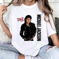 Michael Jackson Bad Vintažiniai Grafiniai Comfort Colors Marškinėliai 130 black