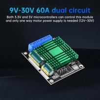 DC 12-48V 100A 9V-30V 60A Dual Motor Driver Module DC Motor Driver Ultra High Power H-Bridge Optocoupler Isolated 9V-30V 60A