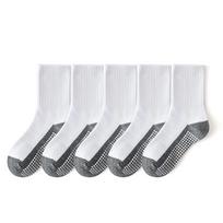 5Pairs Non-Slip Gripper Kids Anti-Slip Socks Solid Cotton Student Sports Socks with Grips  Teenagers XL pilka