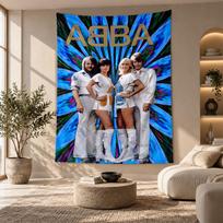 Dekoratyvinis gobelenas, ABBA spausdintas sienos menas, Lengvas sieninis kabinamas elementas miegamojo fonui 130cmx150cm