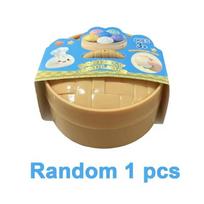 @Simulation Dumpling Squishy Rebound Soft Squeeze Stress Ball With Bamboo Steamer Box Anti-Stress Toy Sensory For Creative Gift beige