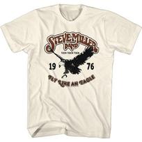 Vtg 1976 Steve Miller Band Music Tour Cotton White Men Women Shirt AG314 Unisex T-Shirt L black