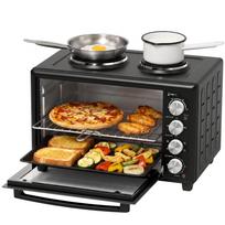 36L Mini Oven With 2 Hot Plates Electric Tabletop Oven With Convection 90 230  degrees C