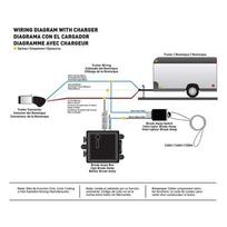 Brake Controller Switch Professional Emergency Breakaway Coiled Cable Strong Connection Weather-resistant for RV Towing Trailer gray