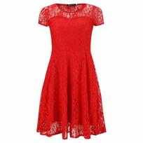 Elegant Women's Lace Floral Prom Swing Dress For Stylish Bridesmaid Celebrations XL raudona