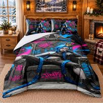 Arcane Pattern Bedding 3Pcs Set Bed Sheet And Pillowcases For Indoor Bedroom 135cmx200cm blue