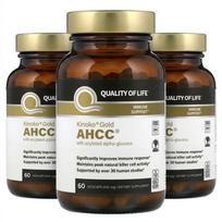 AHCC® Kinoko Gold Imuninės sistemos apsaugos kompleksas - Palaiko natūralių žudikų ląstelių funkciją ir imuninės sistemos sveikatą 3pack
