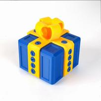Staigmeninė dovanų dėžutė merginai ar mamai - Erzinanti Kalėdų dovanėlė-pokštas 8cm Length, 9.5cm Height yellow