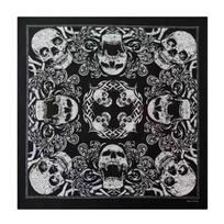 Skull Print Bandana for Adult Western Paisleys Bandanas Fashion Neckerchief Street Dance Headscarf Hiphop Headcovering juoda