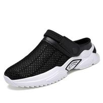 Vyriškos šlepetės Baseino šlepetės Plaukimo šlepetės Dizainerio sandalai Šlepetės Moteriški paplūdimio batai Teniso sodo avalynė Zapatos 47 juoda