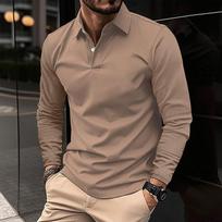 Vyriški ilgomis rankovėmis polo marškinėliai, slim fit, idealiai tinka laisvalaikiui ir kasdienai M gray