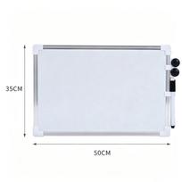 Wall-Mounted Double-Sided Magnetic Aluminum Whiteboard With Two Magnets And Whiteboard Marker With Eraser For Teaching Learning 35X50cm white