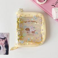 Pvc A8 Card Binder Star Glitter Print Loose-Leaf 3 Inch Photo Album Card Storage Book Journal & Collectibles A5 gray
