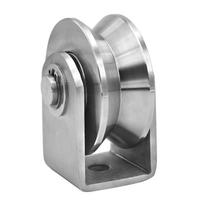 1pcs Pulley Wheel with Bearing Shoulder Pulley Cable Pully Block Heavy Duty for Washing Line/Rope DIY Attachment Lifting Blocks 54mm H type
