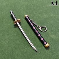 15 cm Aštuonių spalvų Mini Roronoa Zoro Kardo Raktų Pakabukas Vyrams Sagtis Įrankių laikiklis Scabbard Katana Saber Automobilių Raktų Pakabukai Dovanų Raktų Pakabukai A4 black