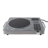 Electric Induction Cooker Portable Touch Control Single   Ceramic Infrared Hting Plate 4h Timer   26 Speeds 3500W Induction Cooktop gray