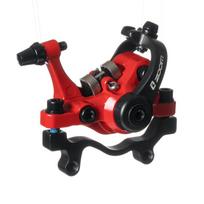 ZOOM DB680 MTB Double Driver Disc Brake IS/PM 160mm Mountain Bike Mechanical Caliper Dual Piston Electric Bilateral Drive Bicycl Red Rear Brake