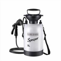 Cargill 5L Portable Outdoor Camping Shower, Surfing Rinse Kit, Beach Manual Pump Shower 5L shower head white