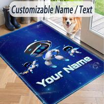Custom Text Astro Bot Pattern Floor Rug Soft Indoor Carpet Mat Living Room Bedroom 50cmx80cm