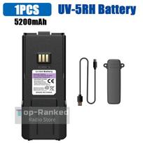 Baofeng UV-5RH Pro Extended Battery 3000mAh 5200mAh 6800mAh USB-C Charge For UV-5M AR-5RM GM-5RH Radios Rechargable Battery Pack