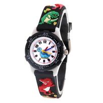 Cartoon Watches Children Boys Girls Watch Kids Watches Boys Digital Watch Quartz Wristwatch Dinosaur Silicone Strap Baby Watch black