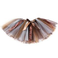 Tiger Giraffe Tutu Skirt for Cute Girls Halloween Christmas Costume for Toddler Animal Zoo Outfit Birthday Photoshoot Tutus 6M&Tutu Skirt brown