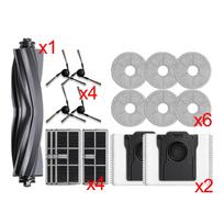 For Dreame MOVA E40 Ultra Robot Vacuum Roller Rubber Main Brush Mop Pad Dust Bag Filter Side Brush Accessories Spare Part A Set (17pcs）