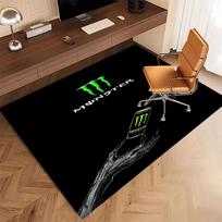 1pc Monster Energy LOGO Print Area Rug - Soft, Washable Non-Slip Indoor Mat, Living Room, Home Office Decorative Rug,Office Decorative 80cmx120cm
