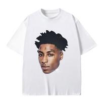 NBA YoungBoy Portrait White T-Shirt.png XL balta