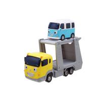 Kilmės Korėjos modelis – „Tayo“ autobuso priekabos autobuso košės rinkinys, 2 vnt (Bong Bong & Carry) traukiamas atgal modelis 23 x 20.2 x 9.2 gray