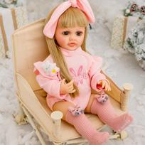 NPK 55 cm Baby Doll Girl Reborn Princess Minkšta viso kūno silikoninė vonios lėlė 55cm