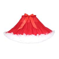 Suaugusiųjų labai pūstas kvėpuojantis tiulio sijonas - Minkštas Lolita tutu apatinis sijonas One Size red