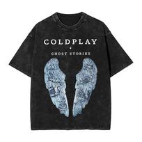 Moteriški Vyriški Coldplay ED Turo Marškinėliai Head Full of Dreams Grafiniai Medvilniniai Skalbti Harajuku Marškinėliai L gray