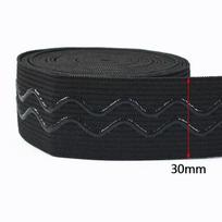 3/5/10M Meetee 20-50mm Silicone Elastic Band for Underwear Non-slip Rubber Webbing Ribbon Garment Bands DIY Sewing Accessories As picture show on&3Meters black