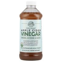Country Farms, Organic, Apple Cider Vinegar with Ginger, Cayenne and Maple, 16 fl oz (473 ml) white