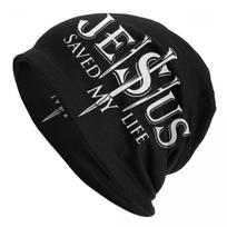 Jesus The Way The Truth The Life Skullies Beanies Caps Winter Warm Knitted Hat Adult Religion Cross Christian Faith Bonnet Hats Beanies Hat gray