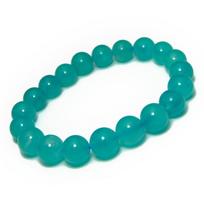 [hinryo] g3-668H 10mm AAAA Ice Amazonite Bracelet, Inner Diameter 17cm, Authenticated, Guaranteed Genuine, Brazilian Natural Stone, Power Stone blue