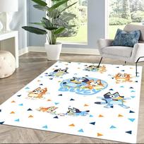 Bluey žaismingi draugai kvadratiniai kilimai yra puikus pasirinkimas svetainėms, miegamiesiems, namų dekoravimui ir kaip dovanos. 80cmx120cm