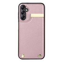 For Samsung Galaxy A73 A71 A55 A54 A53 A52 A51 A14 A13 4G 5G Organ Design Multi Card Slot Card Coin Storage Leather Wallet Case For Galaxy A73 5G rožinio aukso spalvos