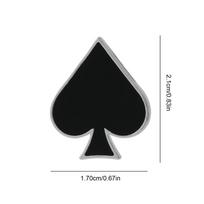 Heart Brooch Poker Playing Card Pin Heart Spade Playing Hand Cards Brooch Poker Aces Lapel Pin Funny Pins Aesthetic For Jacket gray