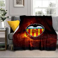 Valencia Cf Crest Dizaino Nešiojama Antklodė/Minkšta Antklodė Lovos Patalynės Antklodė Tinka Kelionėms, Stovyklavimui, Svetainėms, Biurams, Sofoms, Gerbėjų Dovanoms 75x90cm
