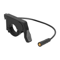 Electric Bike Thumb Press Part, Thumb Throttles Grip Accessory with 22Mm Inner Size and Round End Line for Bike Service Tasks and Daily Travel 1 black