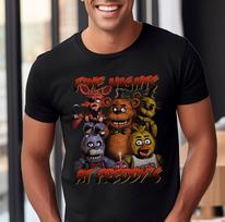 Five Nights at Freddy's Adult Softstyle Shirt | Five Nights Tee | Five Night's at Freddy's T-Shirt 130 black