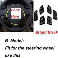 Multifunction Steering Wheel Button Control Switch Key Cover For BMW 3 Series X1 E90 E91 E92 E93 E84 B Model Bright Black black