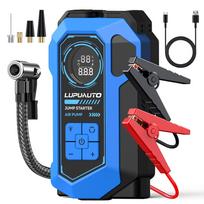 Car Jump Starter with Air Compressor 150PSI Auto Tire Inflator, Large LCD Display, LED Light, for Cars, Bike & Motorcycle auksas