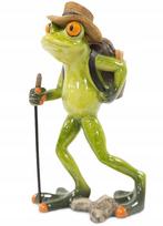 Frog Traveler Green Decorative Figurine with Backpack