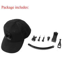 Sun Hat Long Neck Phone Holder Fixing Stand Universal First Person Perspective Shooting Equipment Fixed Seat Head Mount 7 SET black
