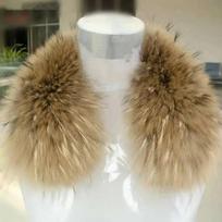 Moteriškas šalis Šilta dovana Meškėno kailio apykaklės striukei Banand Schal Šaliai Moteriška mada Šilta natūrali žiemos apykaklės Kailinis šalis Length 50cm brown