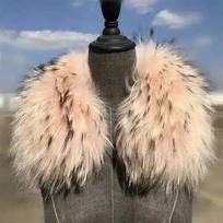 Moteriškas šalis Šilta dovana Meškėno kailio apykaklės striukei Banand Schal Šaliai Moteriška mada Šilta natūrali žiemos apykaklės Kailinis šalis Length 50cm beige